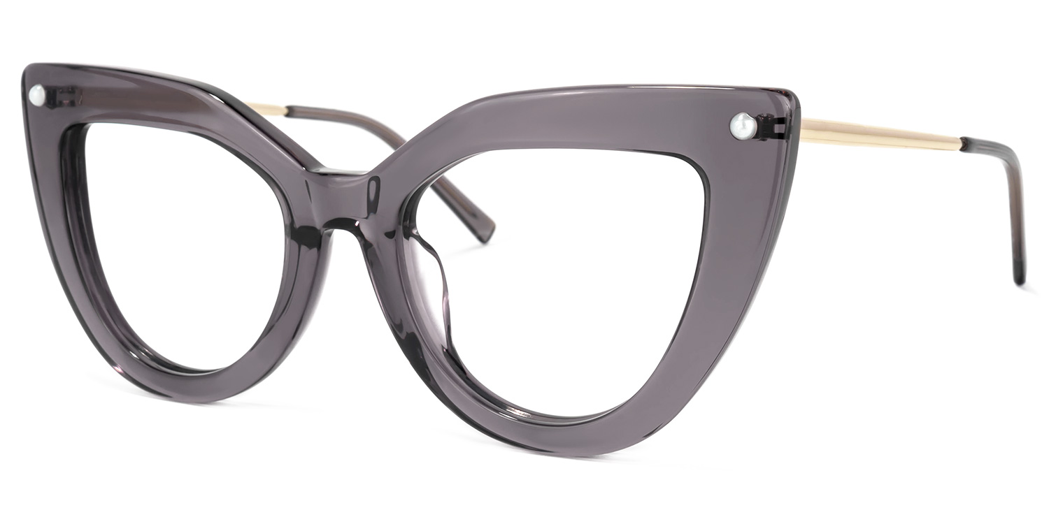 Garbo Cateye Gray Glasses | ZEELOOL UK1
