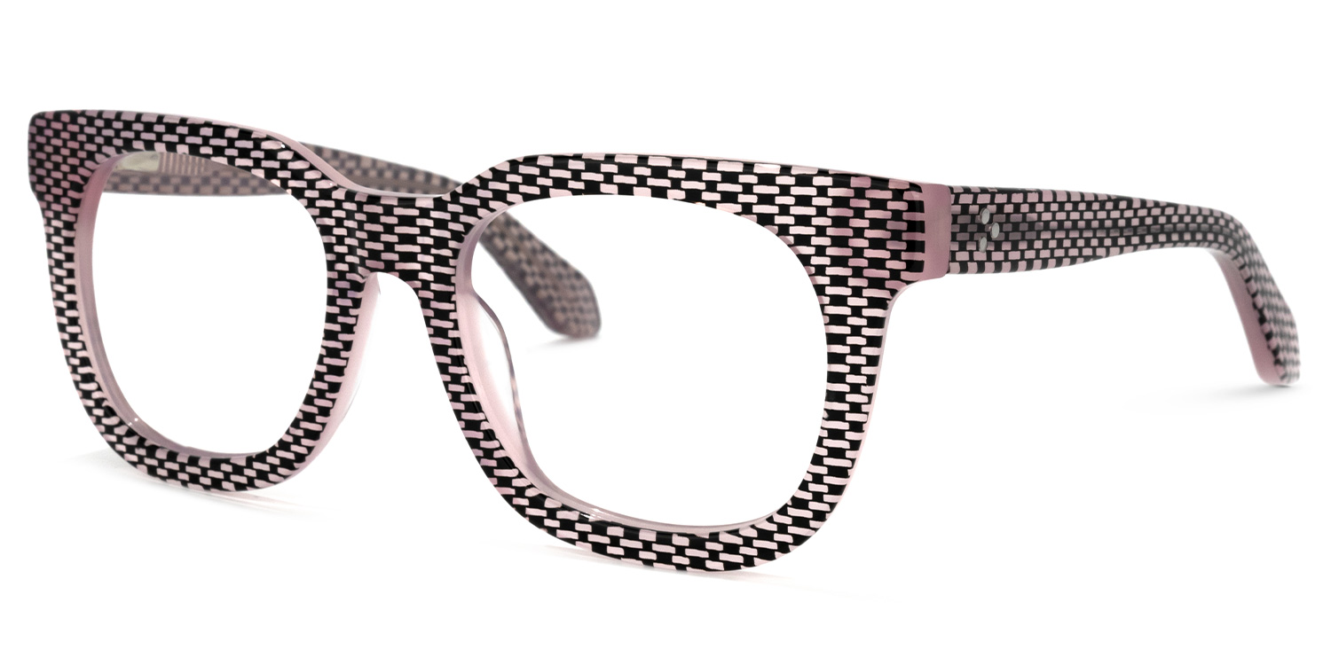 Crunch Square Black-Pink Glasses | ZEELOOL UK1