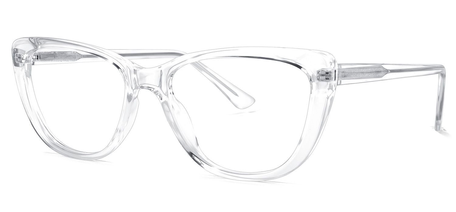 Qamar Cateye Clear Glasses | ZEELOOL UK1