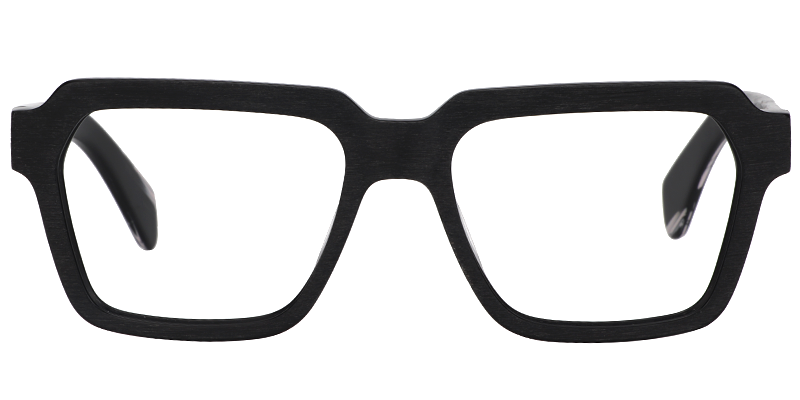 Richard Rectangle Eyeglasses with Black Matte Frames0