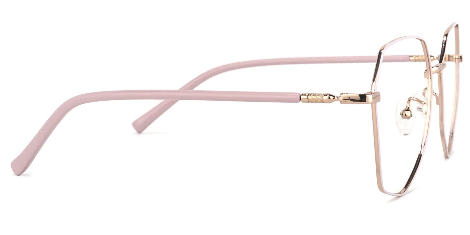 Bivins Geometric Pink Glasses | ZEELOOL UK5