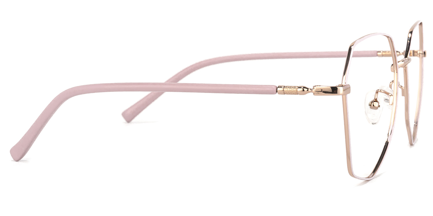 Bivins Geometric Pink Glasses | ZEELOOL UK5