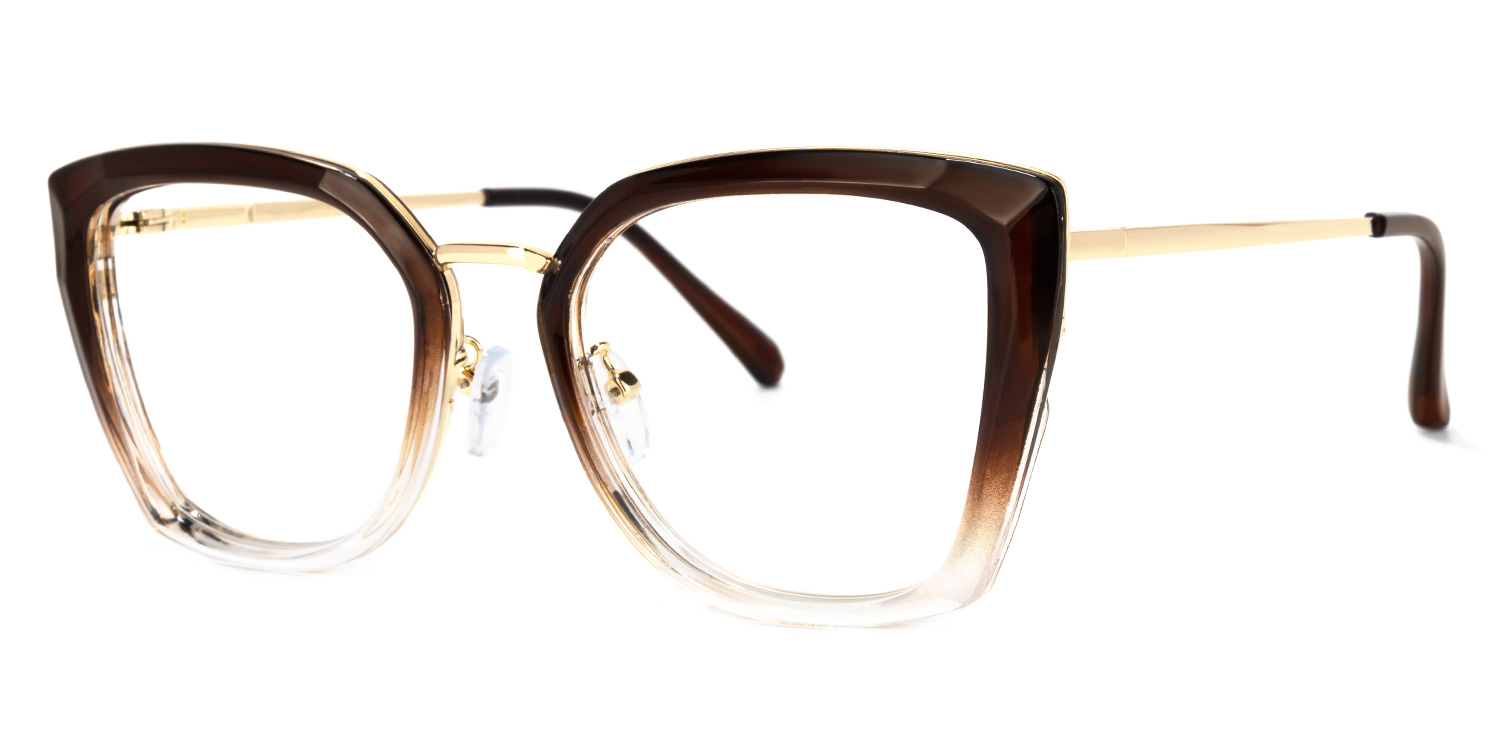 Matos Sqaure Brown Glasses | ZEELOOL UK1