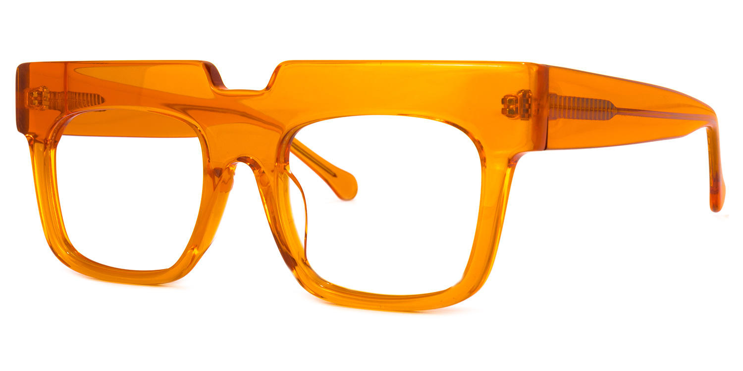 Travis Square Orange Glasses1