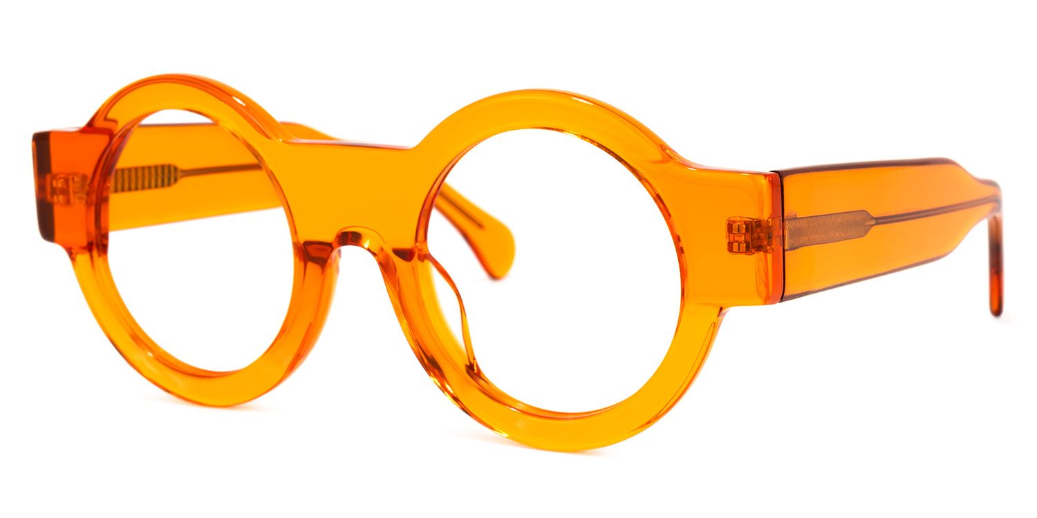 Hardnett Round Orange Glasses | ZEELOOL UK1
