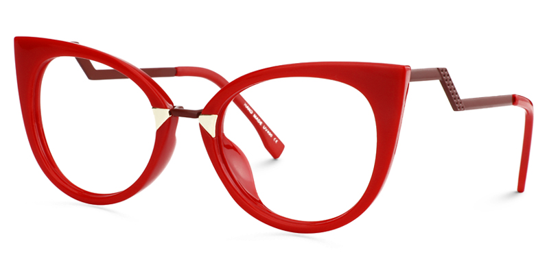 Jacqueline Cat Eye Red Glasses | Zeelool Glasses3