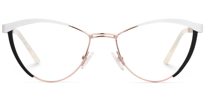 Sydney Cat Eye White Frame Glasses | ZEELOOL UK0