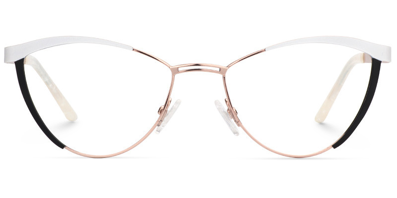Sydney Cat Eye White Frame Glasses | ZEELOOL UK0