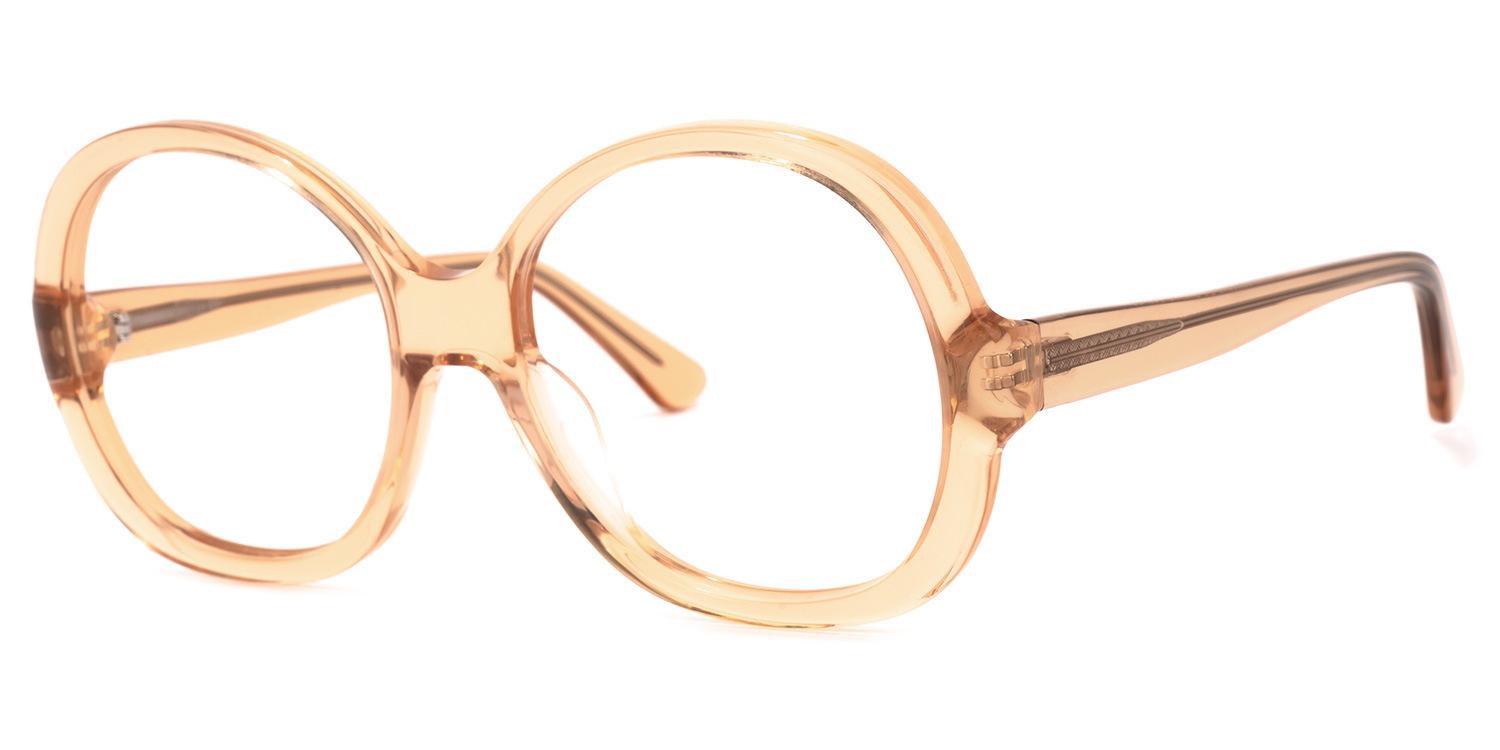 Bryan Round Orange Glasses | ZEELOOL UK1