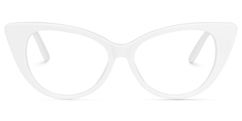 Cat Eye White Glasses | ZEELOOL UK0