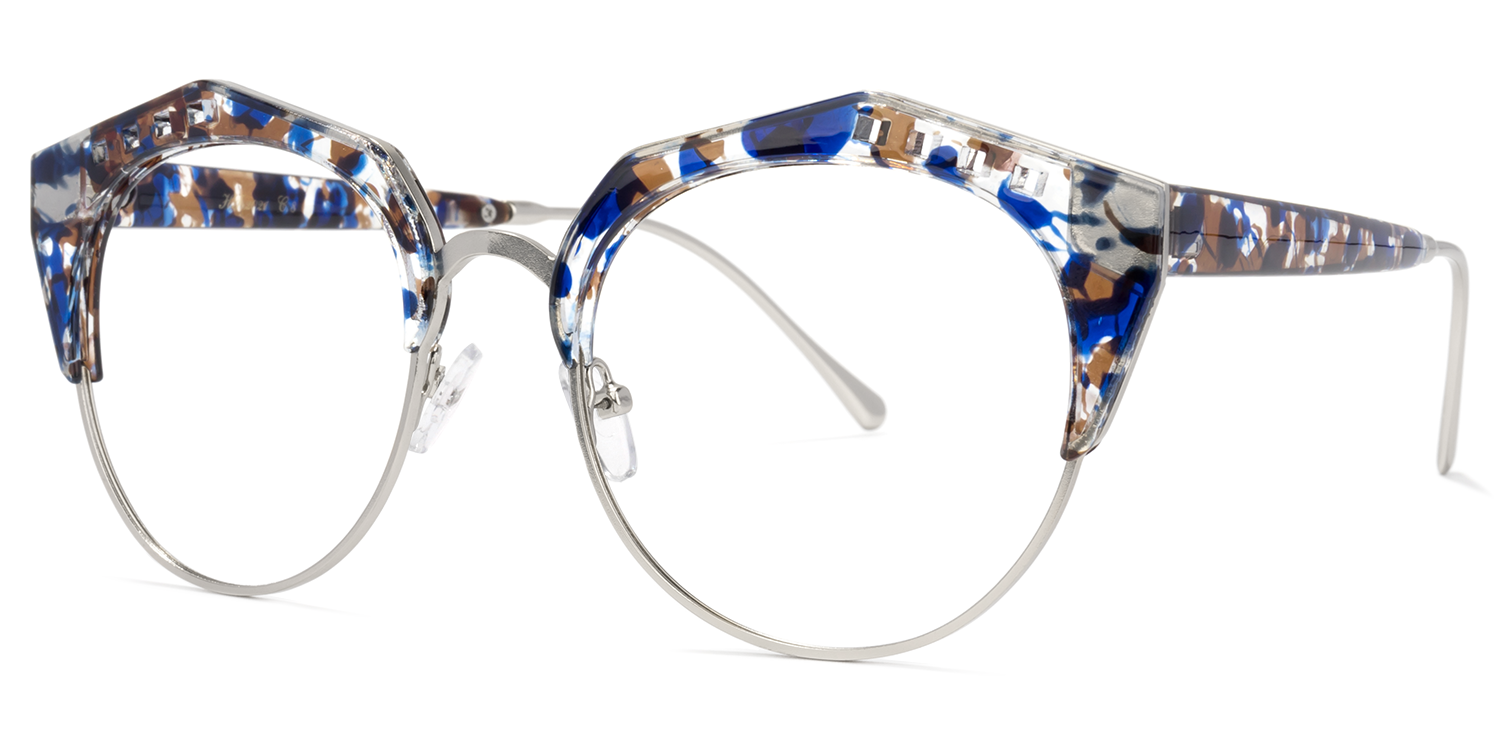 Latoya Geometric Floral Glasses | ZEELOOL UK1