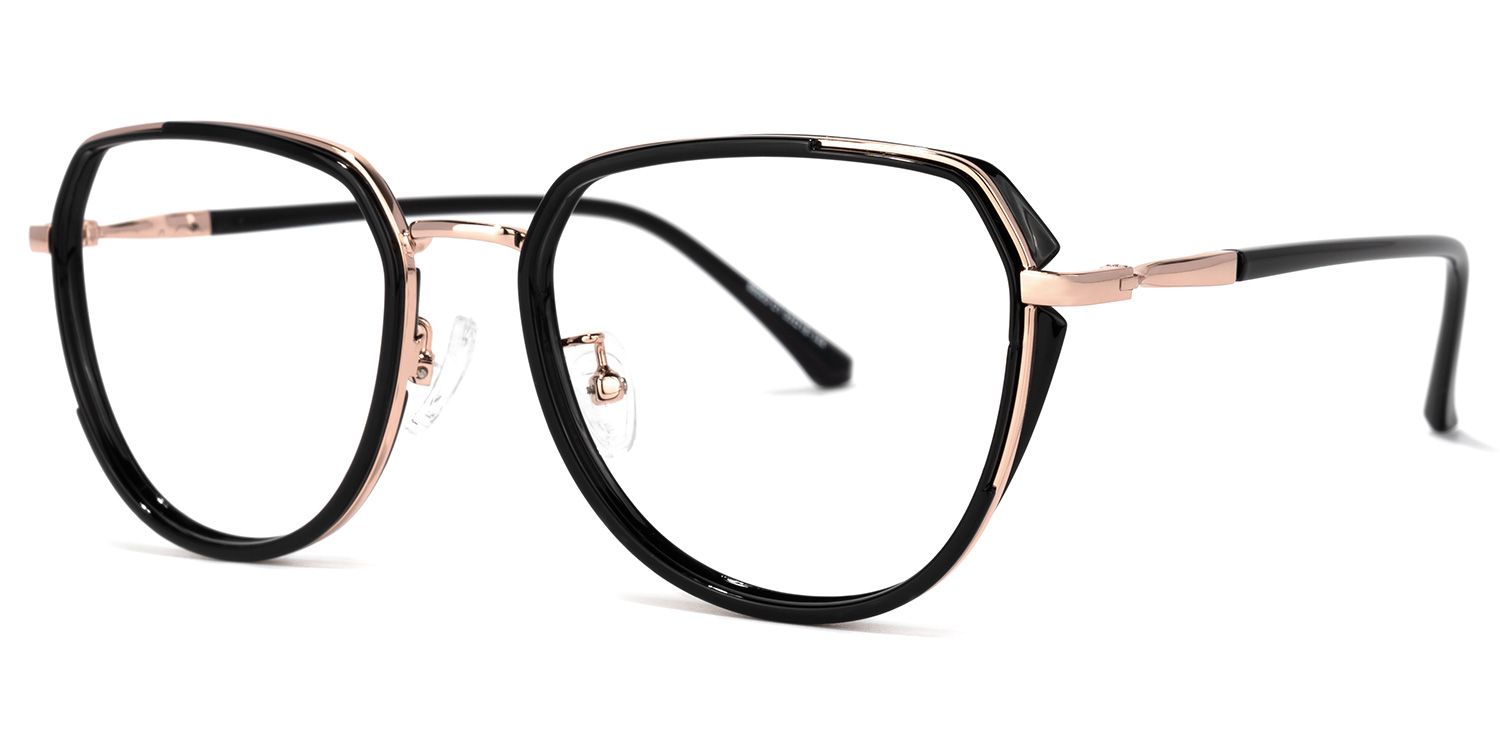Nash Geometric Black Glasses | ZEELOOL UK1