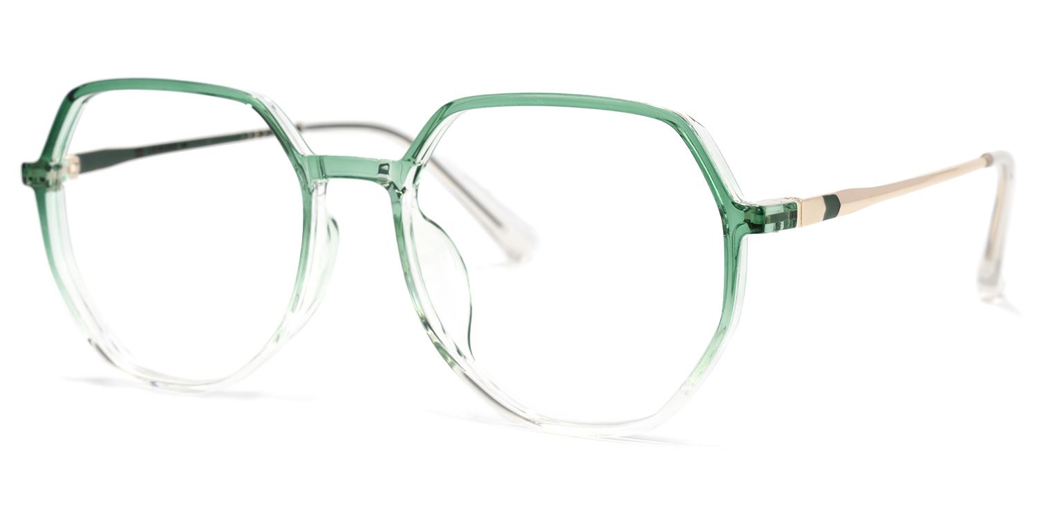 Gonzalez Geometric Green Glasses | ZEELOOL UK1