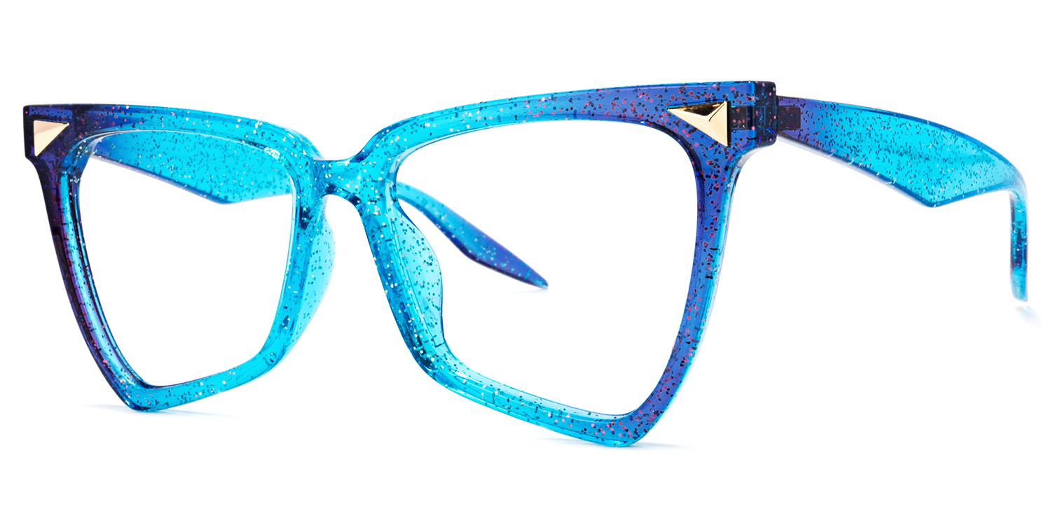 Cicely Geometrical Blue Eyeglasses | ZEELOOL UK4