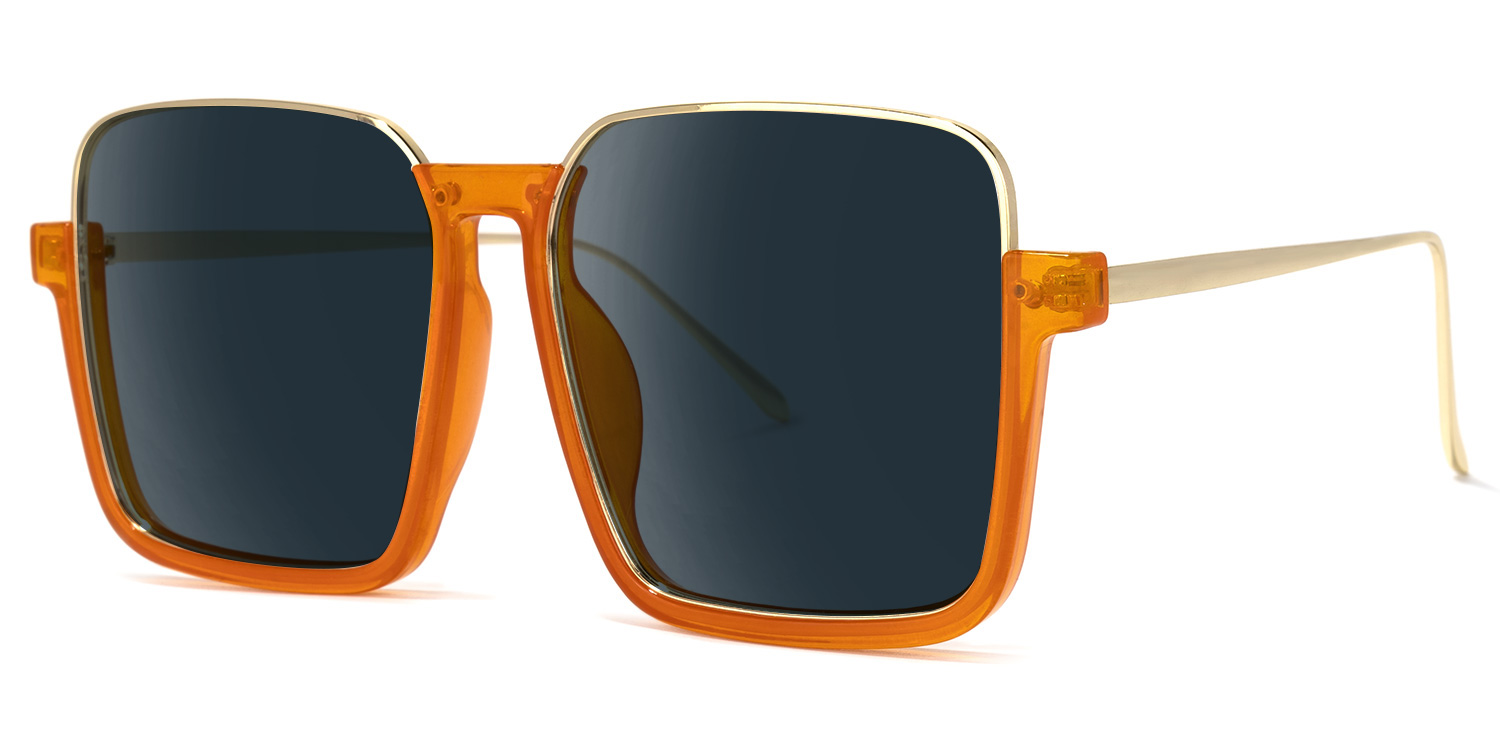 Velez Square Orange Sunglasses | ZEELOOL UK1