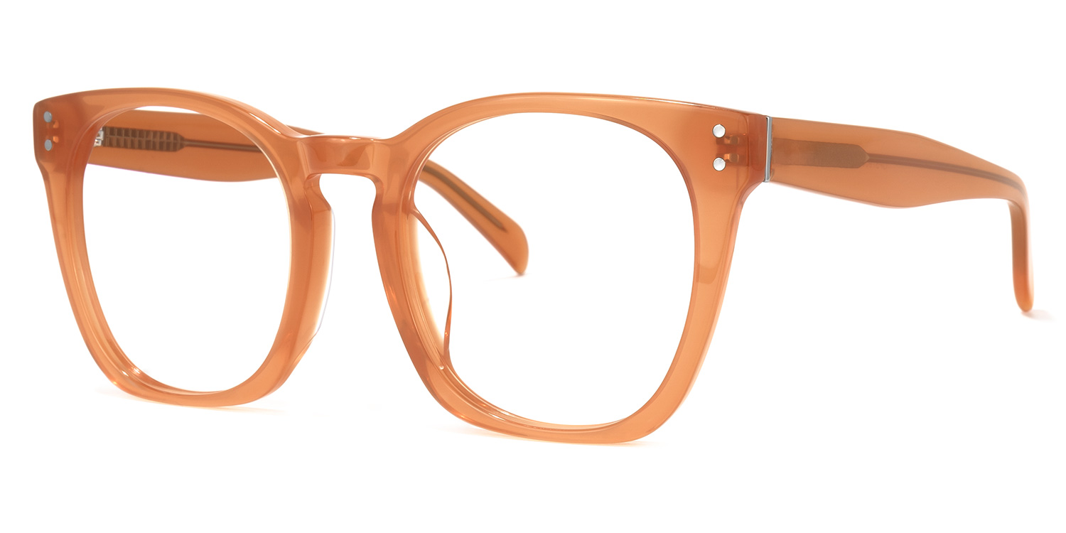 Orion Square Orange Glasses | ZEELOOL UK1