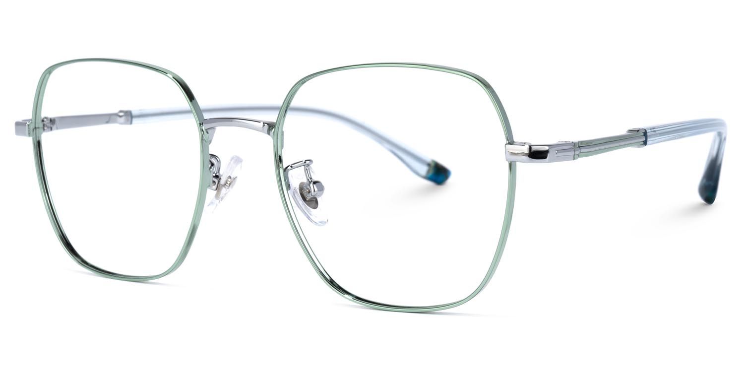 Lakeisha Square Green Glasses | ZEELOOL UK1