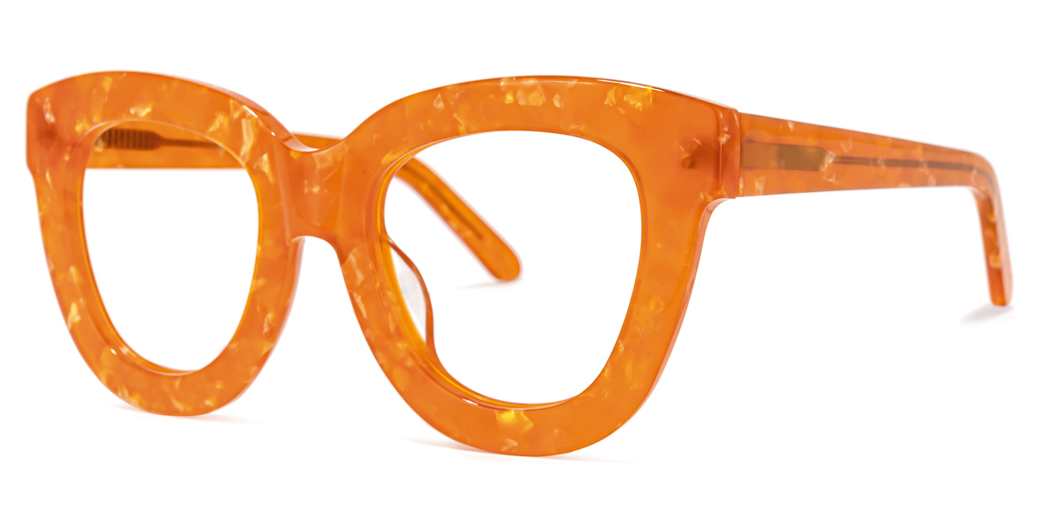 Mercado Cateye Orange Glasses1