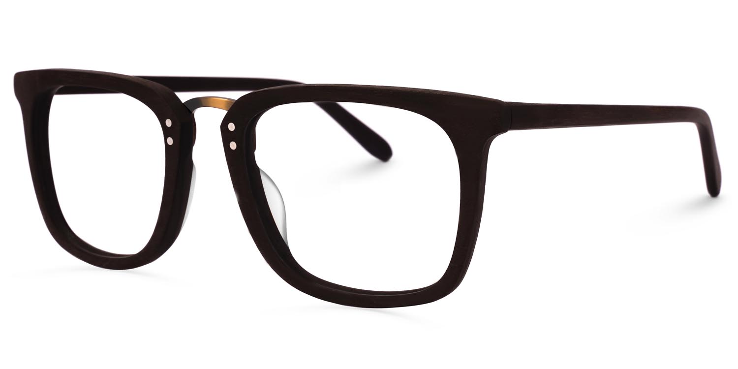 Rectangle Wood Glasses | ZEELOOL UK1