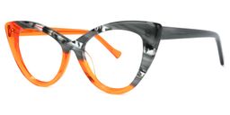 Maxine Orange Cat eye Glasses1