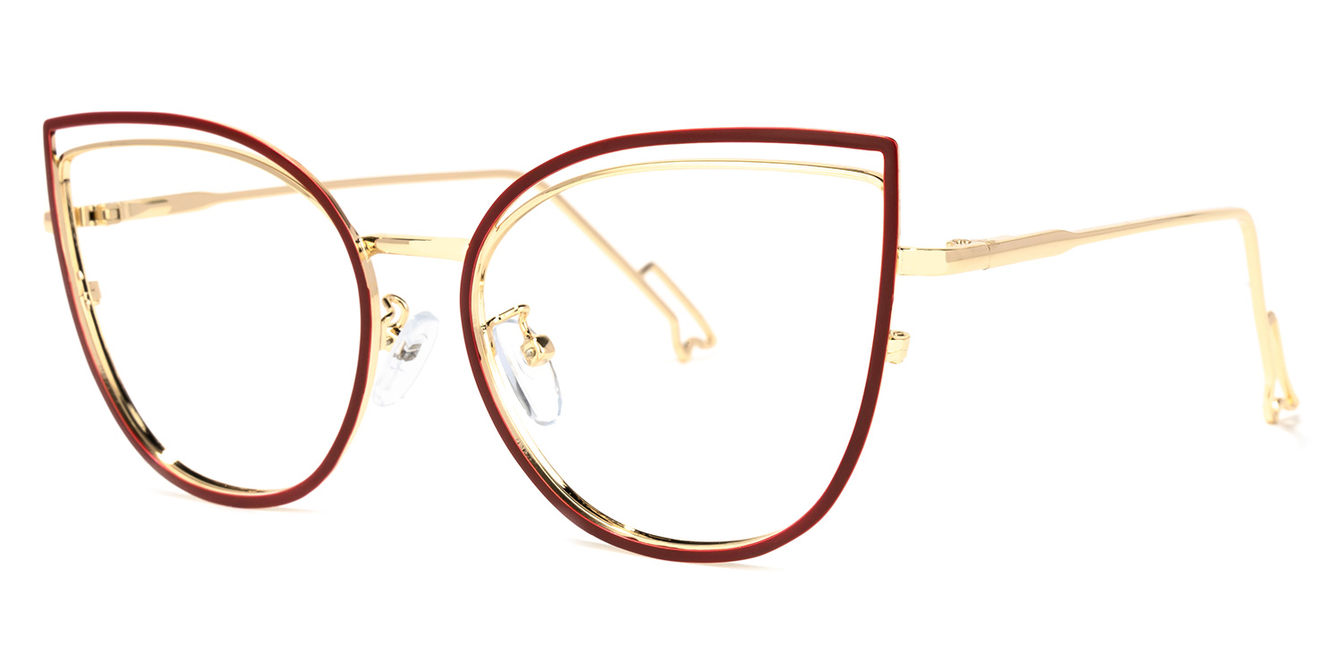 Spivey Cateye Red Glasses | ZEELOOL UK1