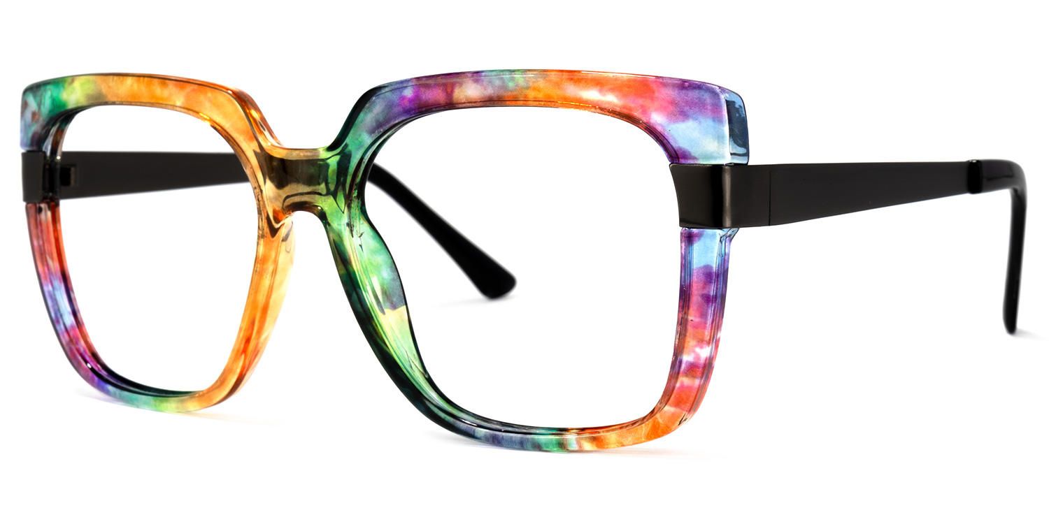 Yaida Square Multicolor Frame Glasses | ZEELOOL UK1