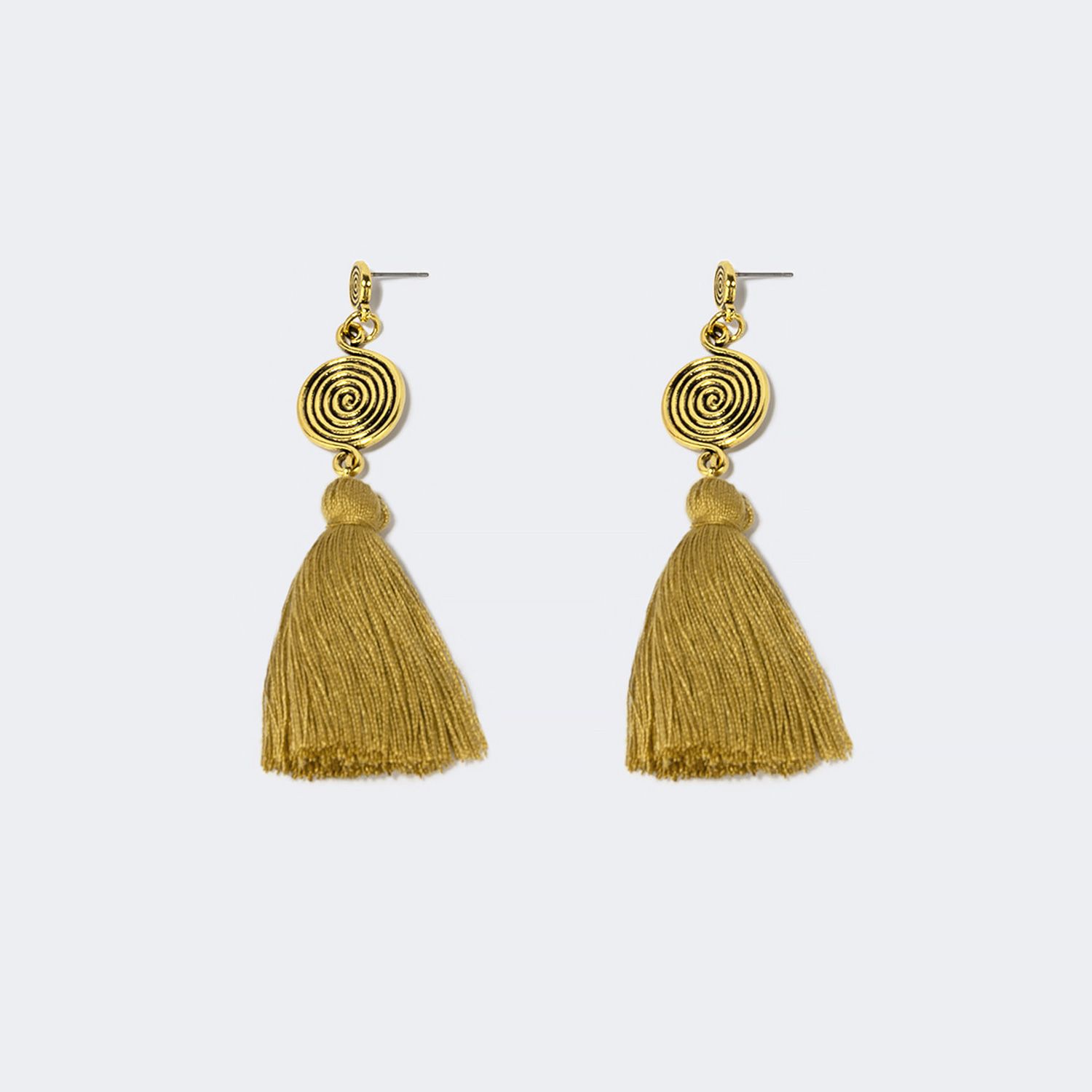 Vogue Bohemian Style Yellow Tassel Earrings | ZEELOOL UK1