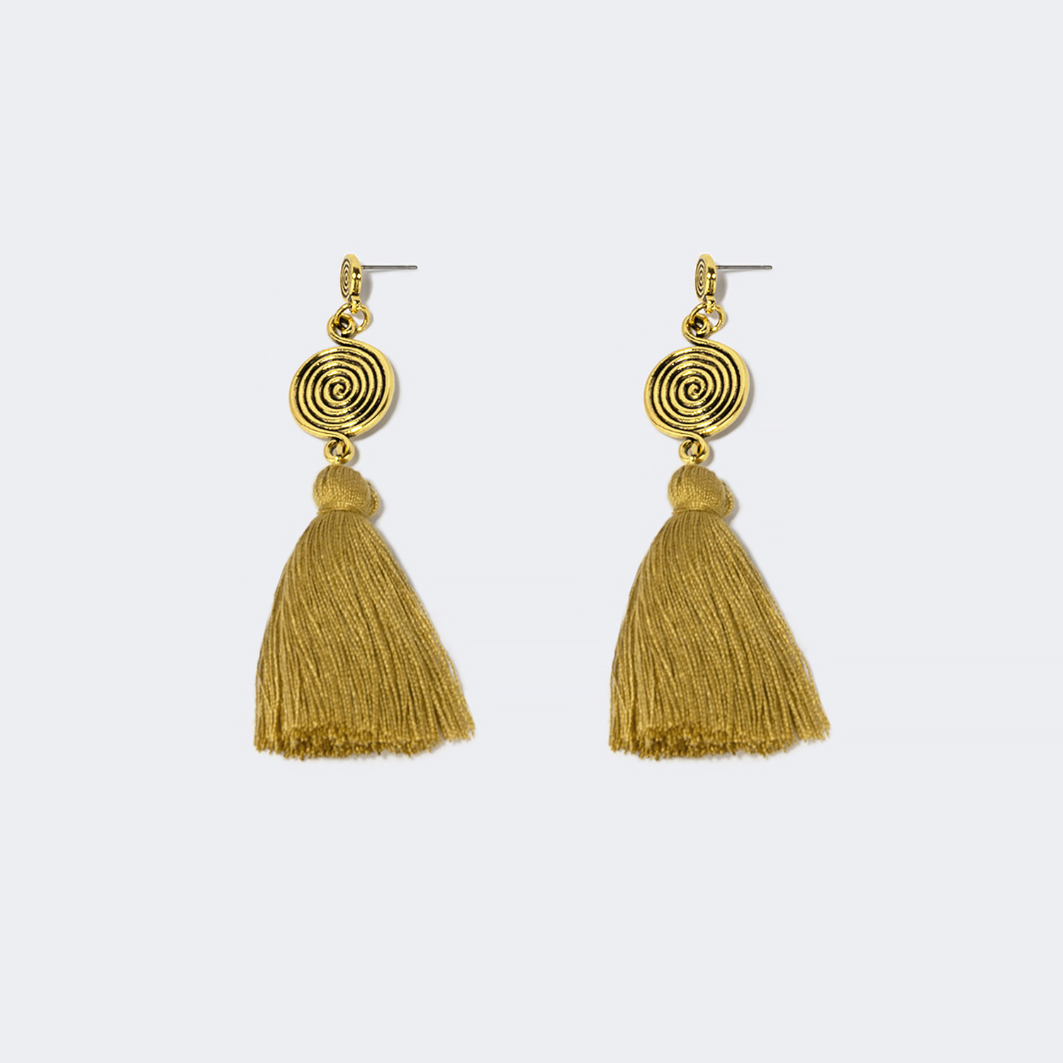 Vogue Bohemian Style Yellow Tassel Earrings1