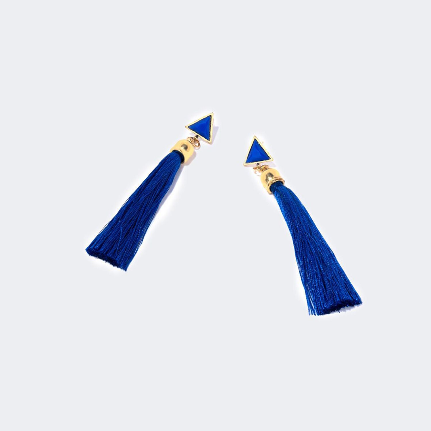 Vogue Bohemian Style Blue Tassel Earrings | ZEELOOL UK0