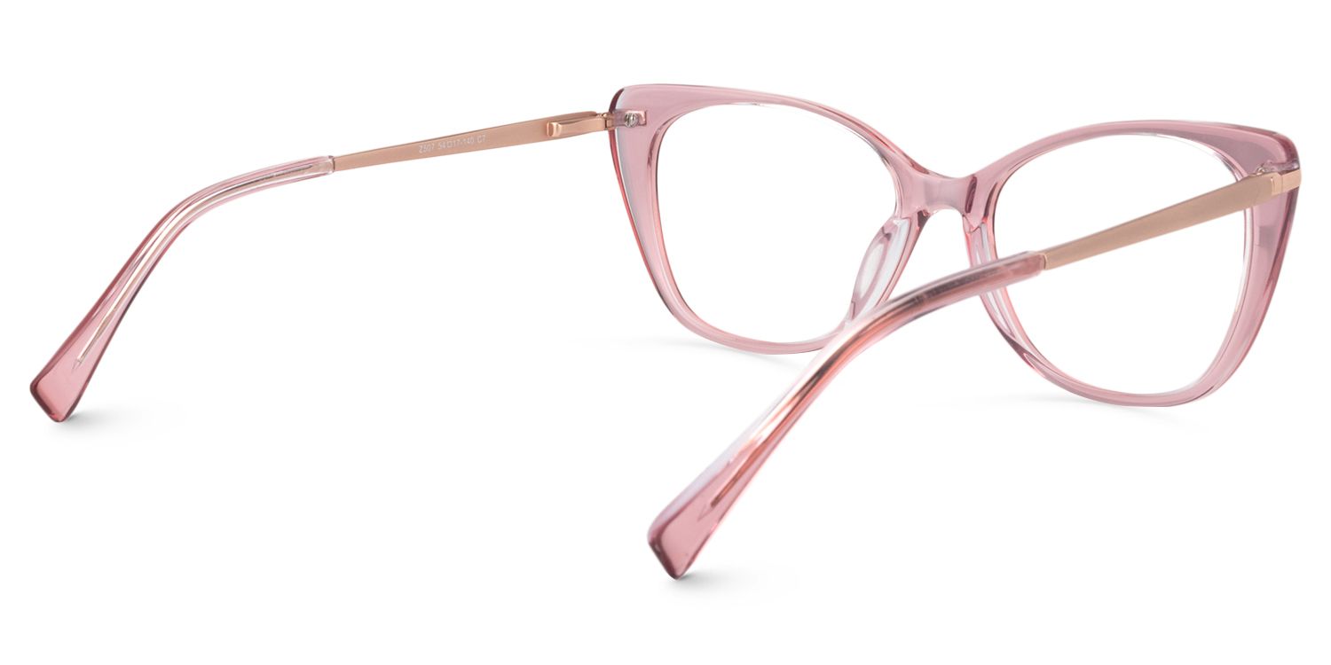 Cat Eye Pink Glasses | ZEELOOL UK5