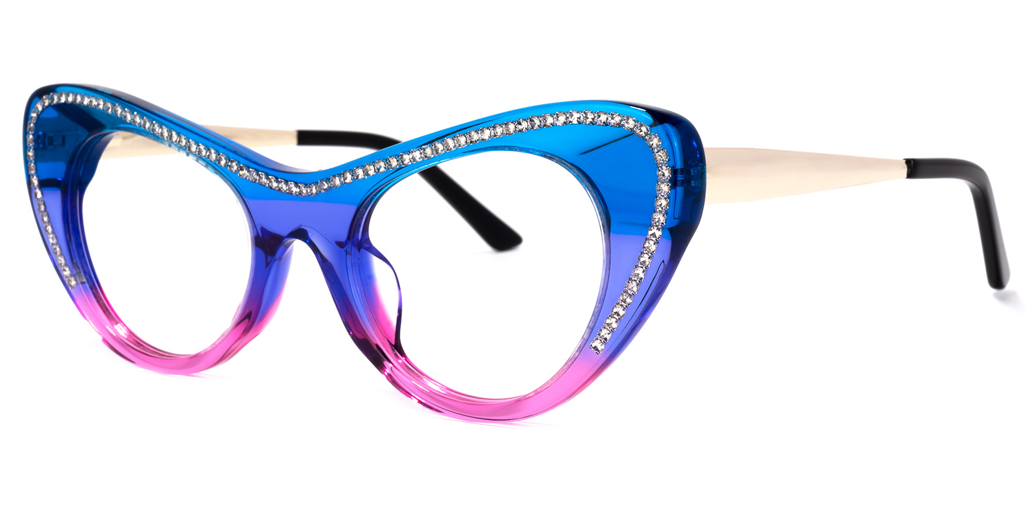 Shirley Cateye Two-tone Glasses | ZEELOOL UK1