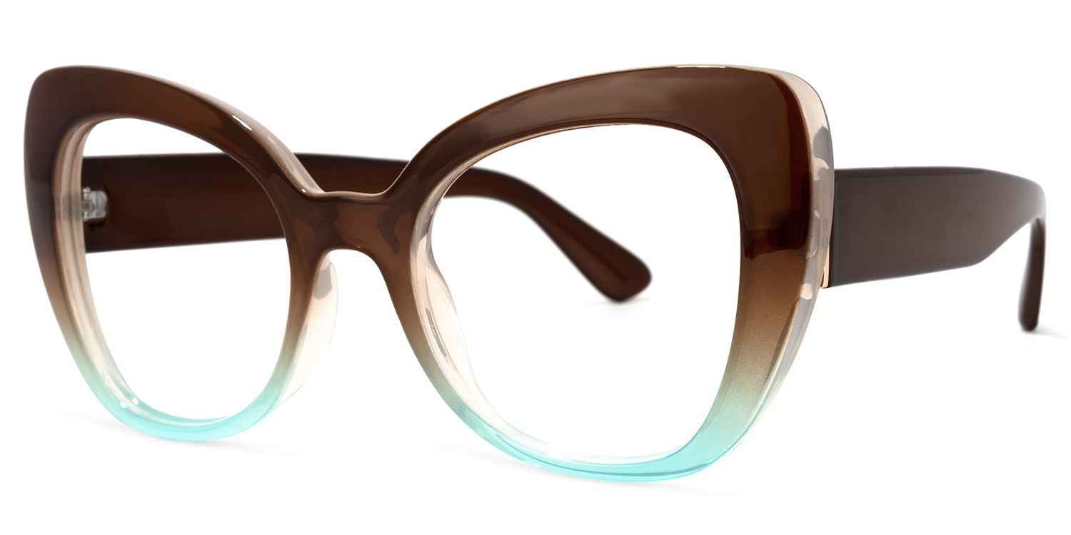 Quanita Cateye Brown Glasses | ZEELOOL UK1
