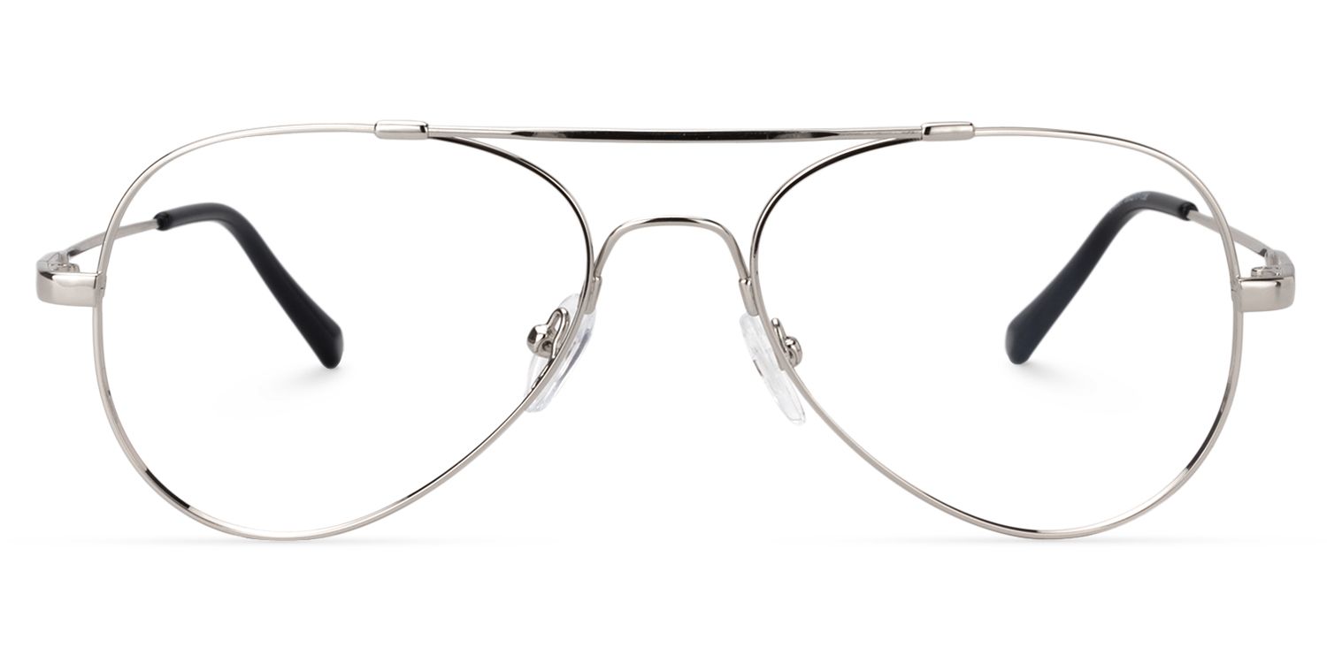 Aviator Silver Glasses | ZEELOOL UK0