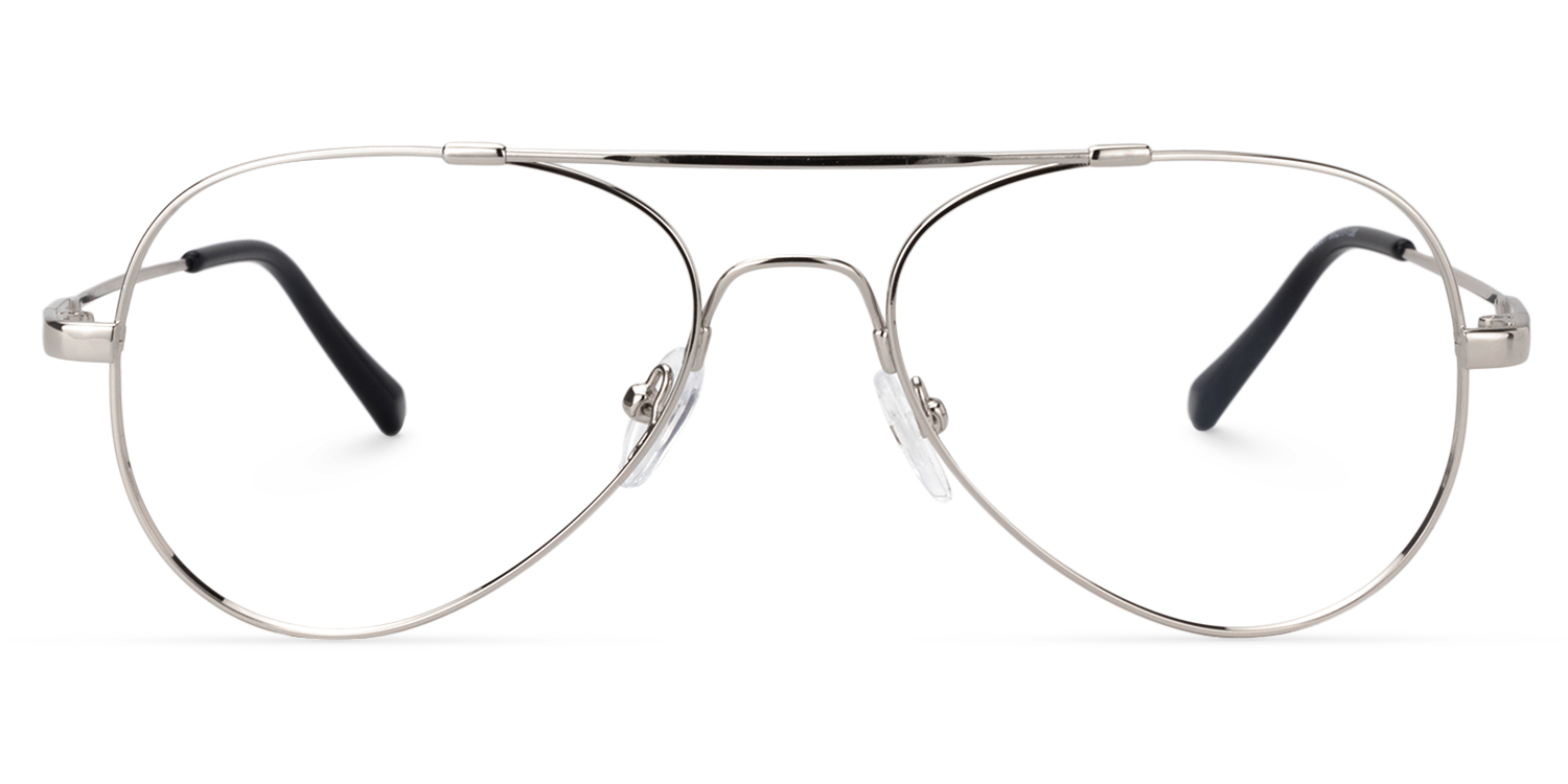 Aviator Silver Glasses | ZEELOOL UK0