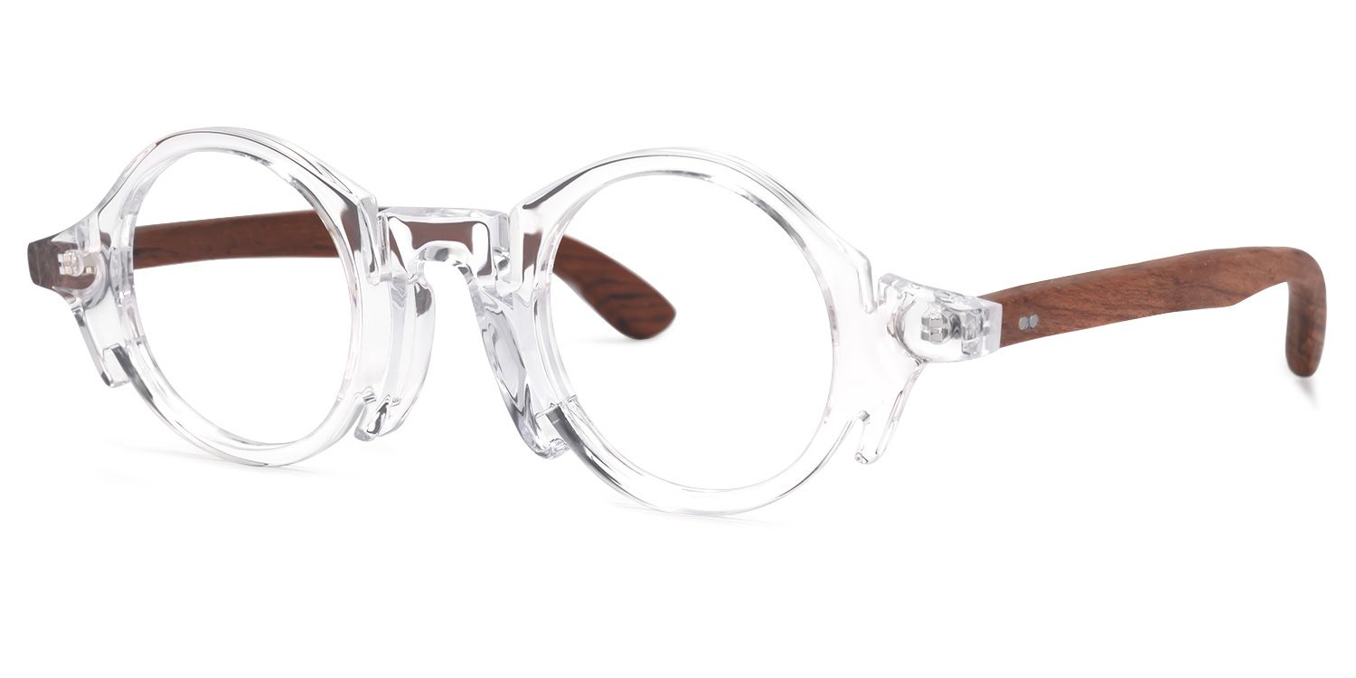 Charlie Round Clear Frame Glasses | ZEELOOL UK1