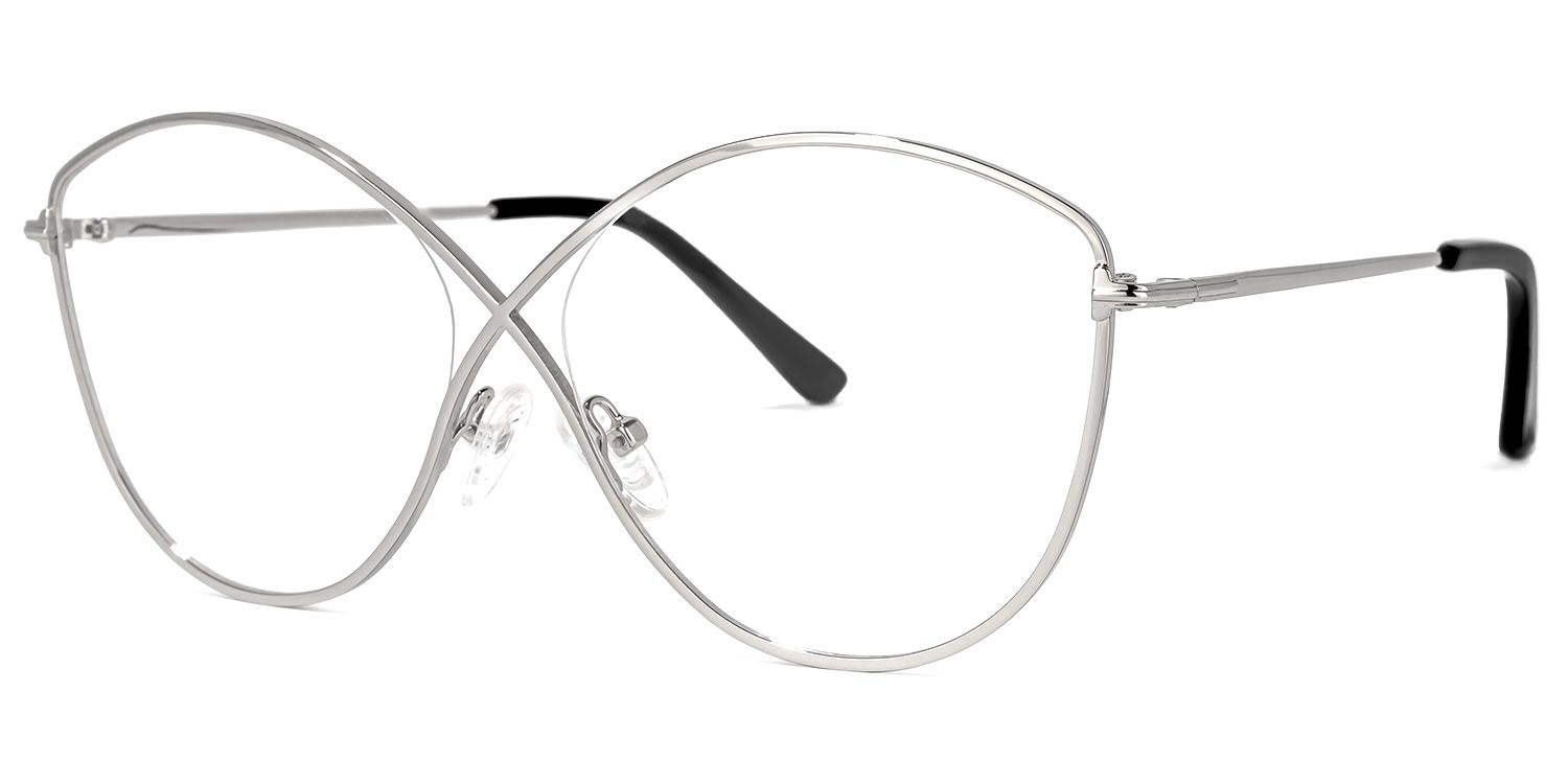 Garcia Geometric Silver Glasses | ZEELOOL UK1
