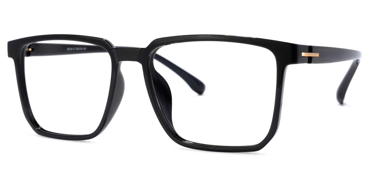 Zavala Rectangle Black Glasses | ZEELOOL UK1