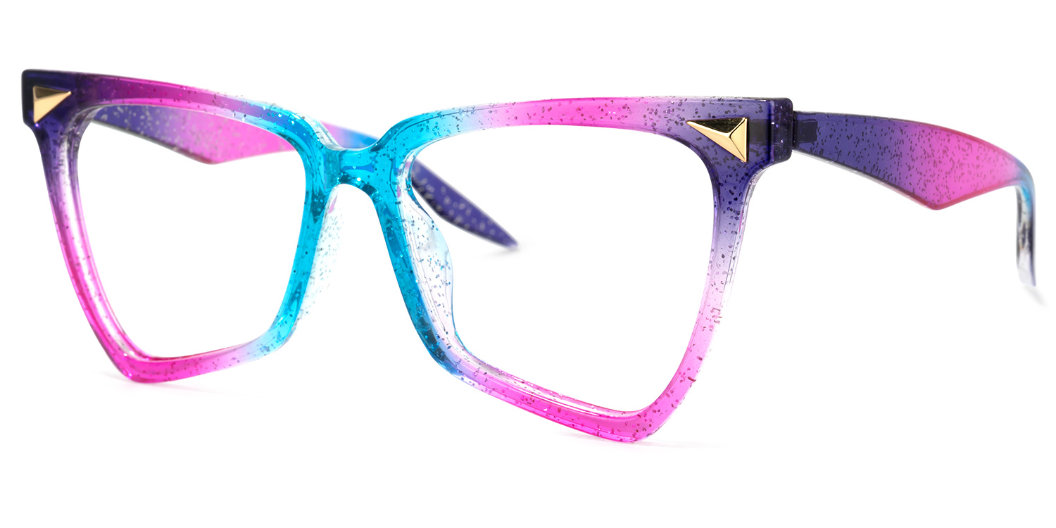 Geometrical Rainbow Eyeglasses | ZEELOOL UK1