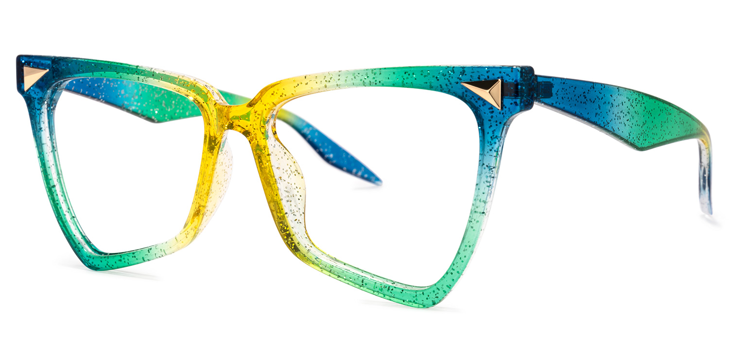 Geometrical Rainbow Eyeglasses | ZEELOOL UK1