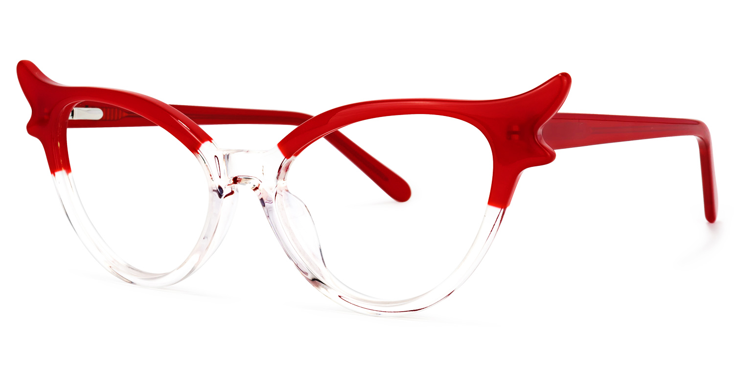 Judy Cat Eye Red Glasses | ZEELOOL UK1