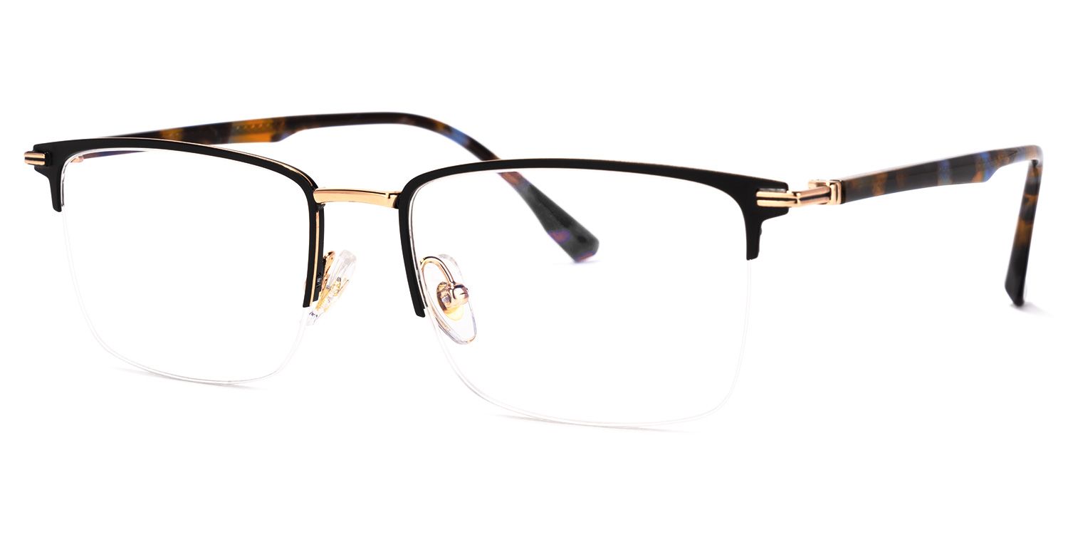 Simms Square Black Glasses | ZEELOOL UK1