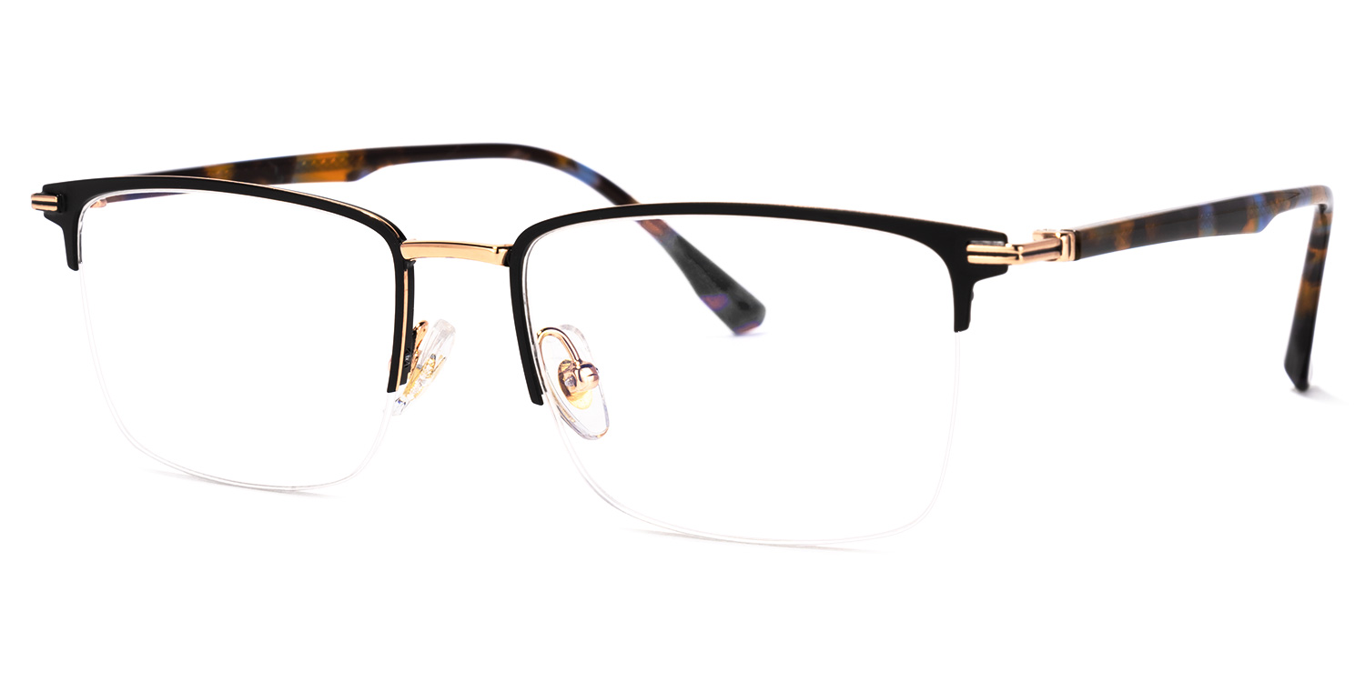 Simms Square Black Glasses | ZEELOOL UK1