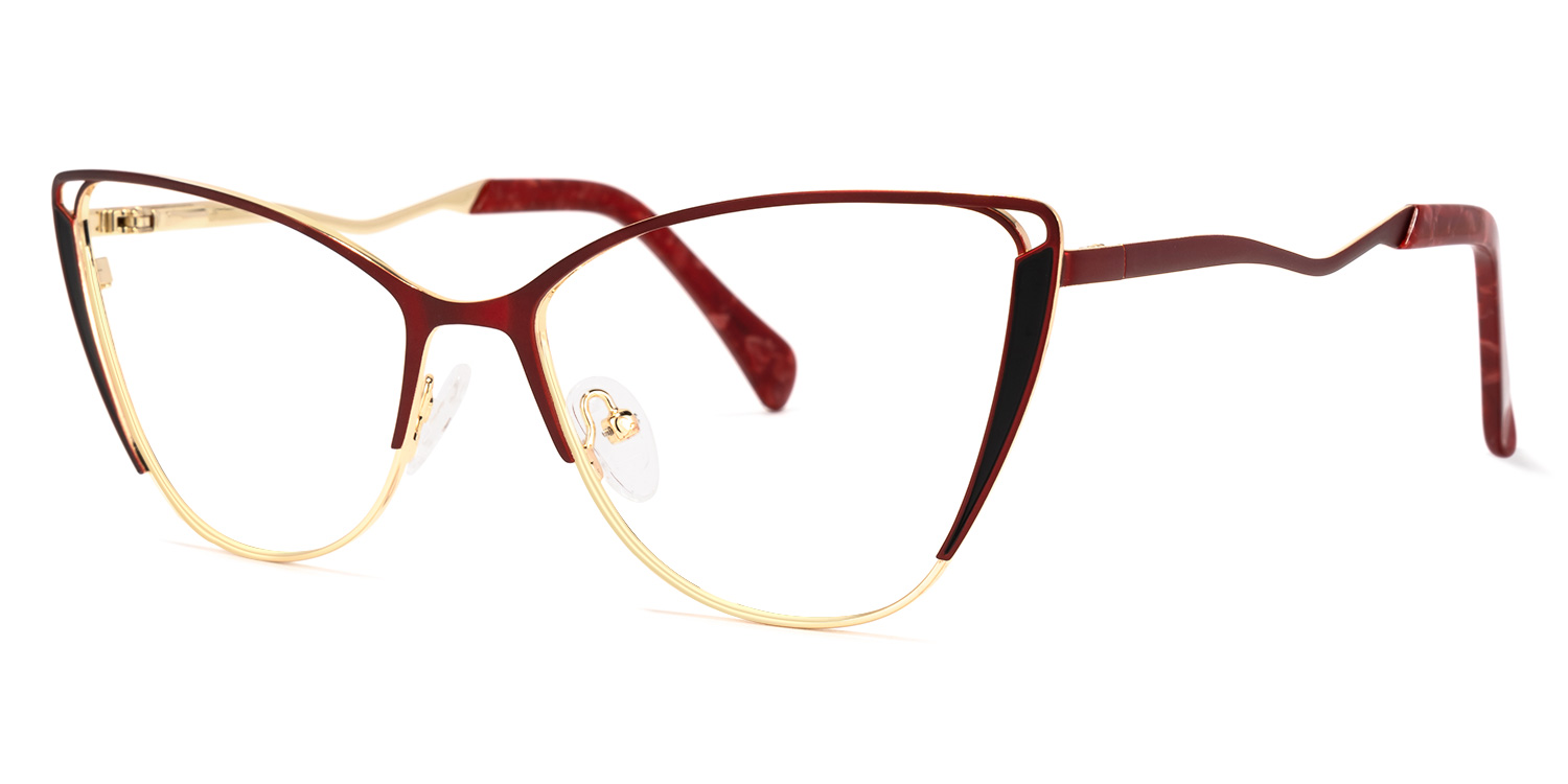 Dodin Cateye Red Glasses1