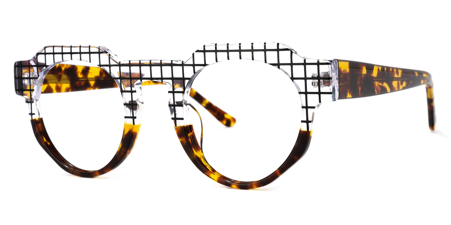 Karla Geometric Tortoise Glasses | ZEELOOL UK1