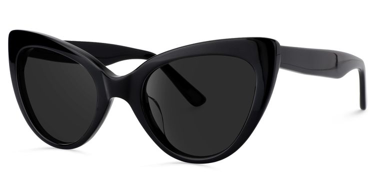 Claudette Cat Eye Black Sunglasses