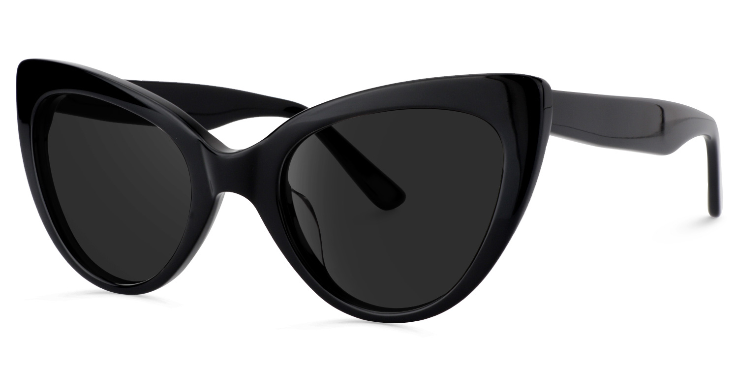 Claudette Cat Eye Black Sunglasses