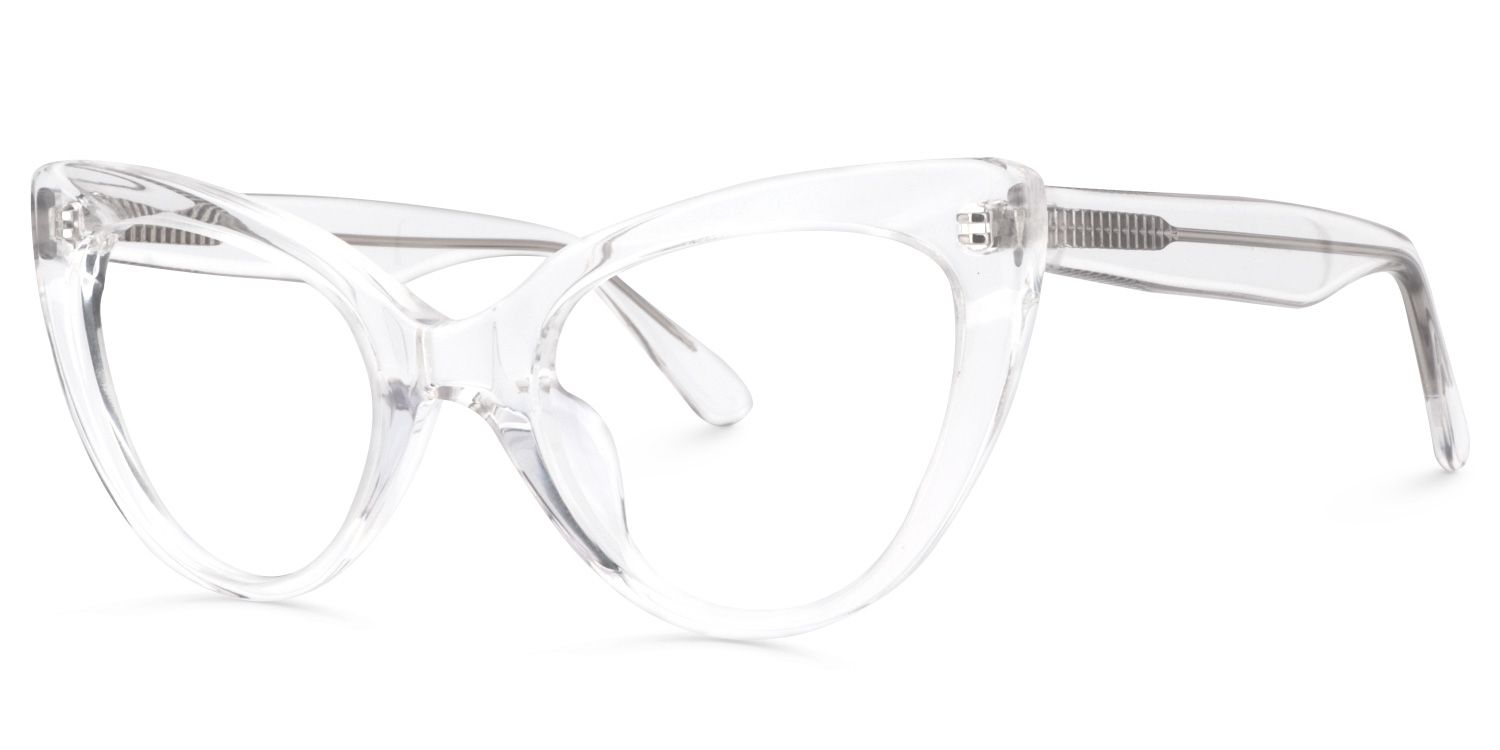 Claudette Cat Eye Clear Transparent Frame Glasses1