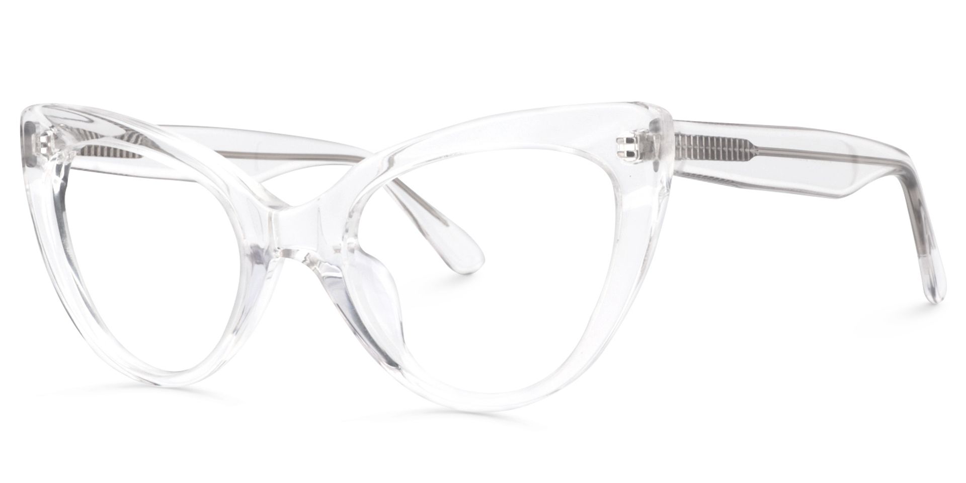 Claudette Cat Eye Clear Transparent Frame Glasses1