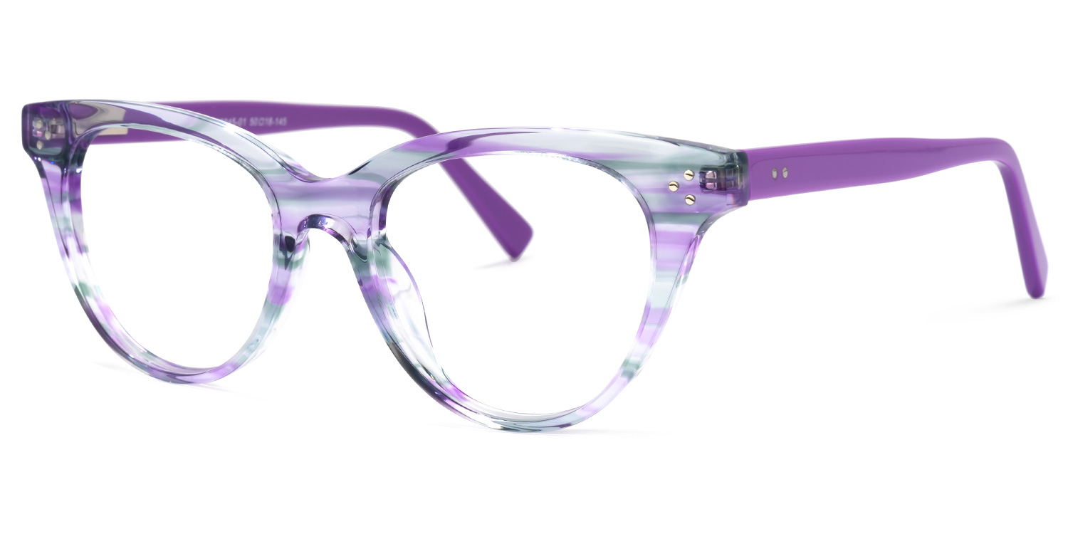 Fuentes Cateye Purple Glasses1
