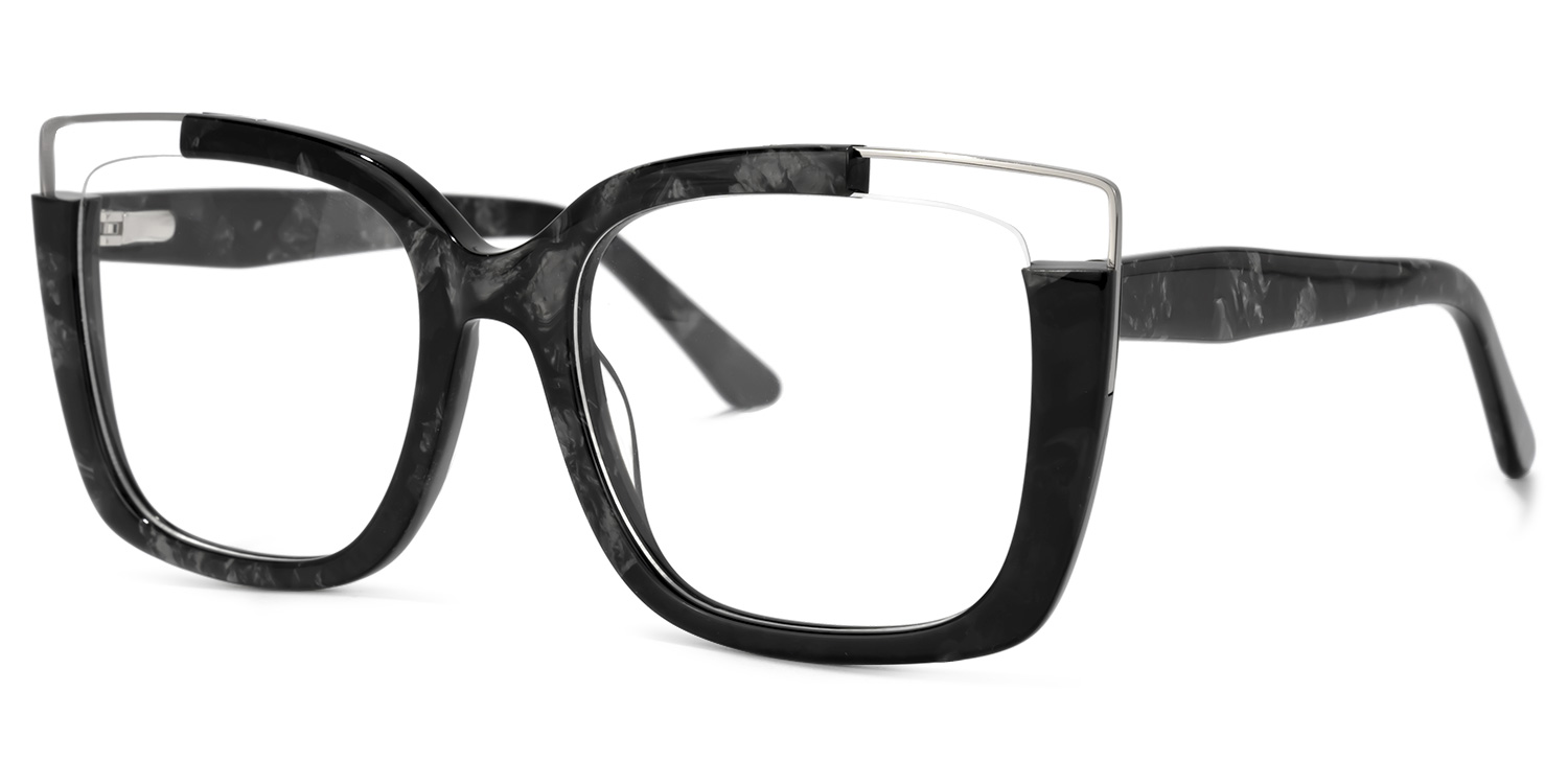 Dortch Square Black-Marble Glasses | Zeelool Glasses1